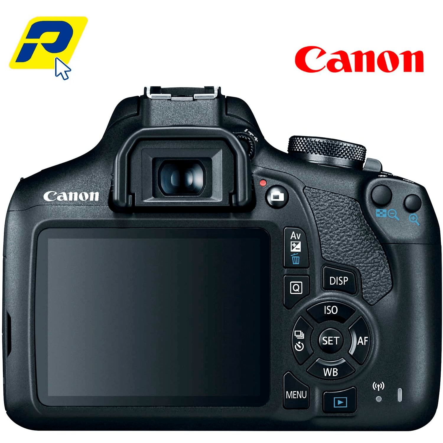 CANON T7 pantalla 3 PULGADAS 24.1mp 9 puntos enfoque GRABA full HD 3 fotos por segundo INCLUYE lente 18 55mm WIFi Usd 750 ML 12