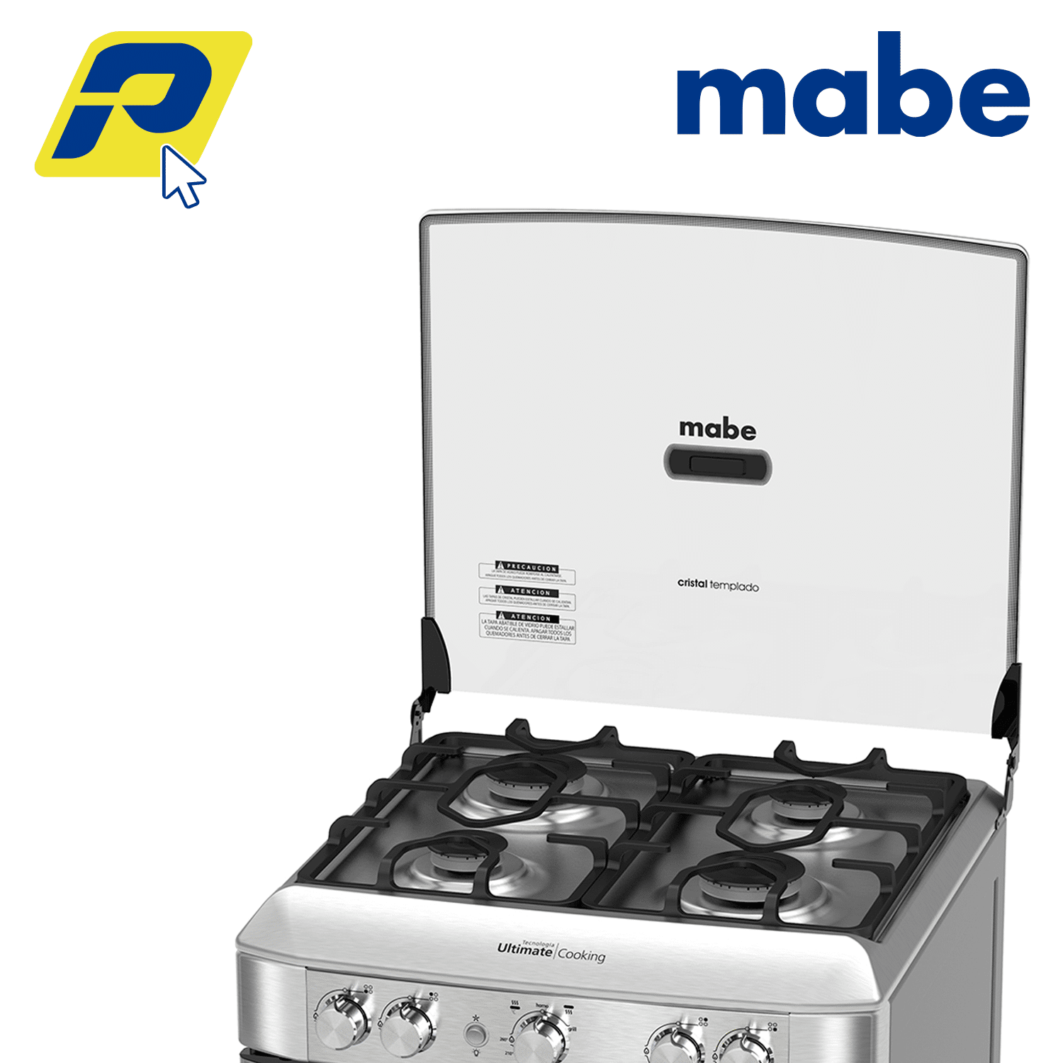 Cocina Mabe EM6060FX 4 quemadores gris acero inoxidable ml 4