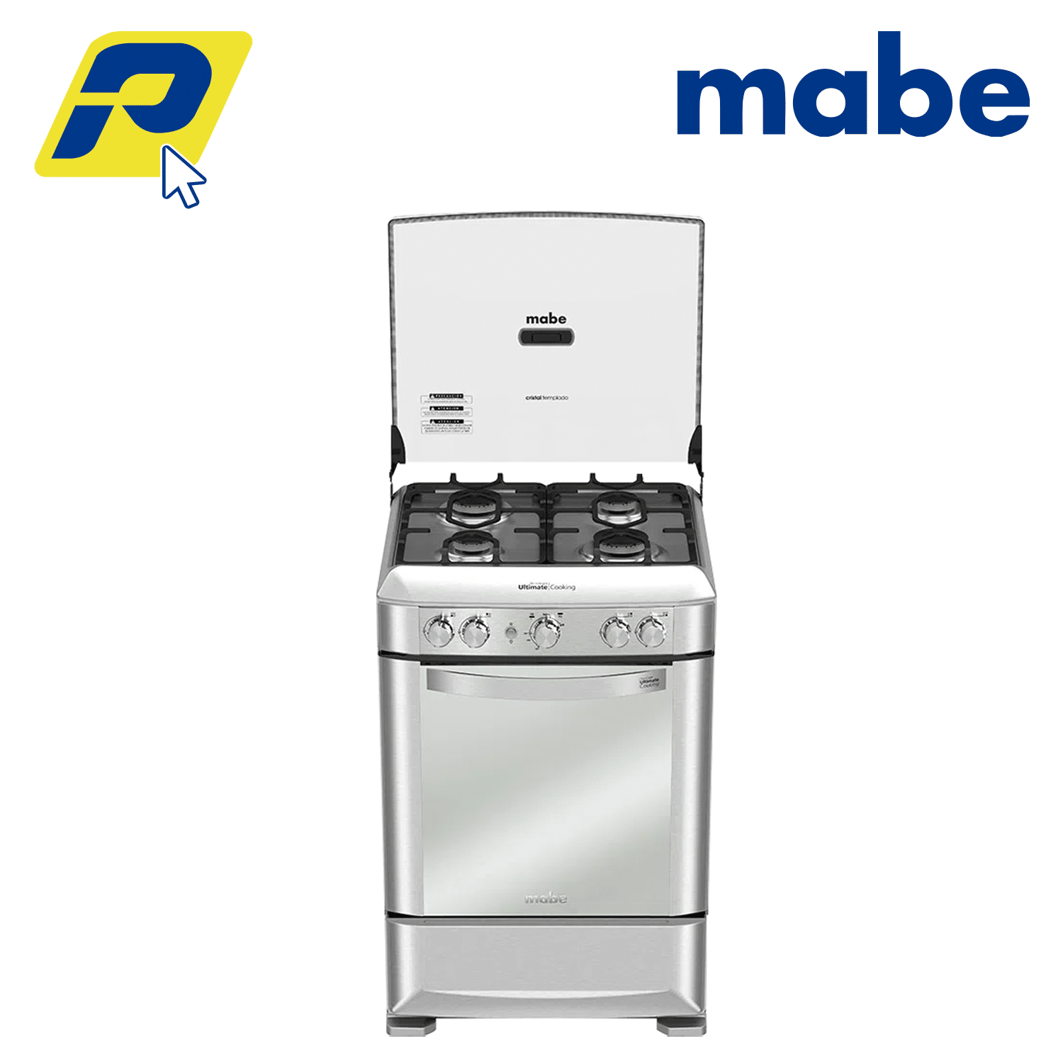 Cocina Mabe EM6060FX 4 quemadores gris acero inoxidable ml