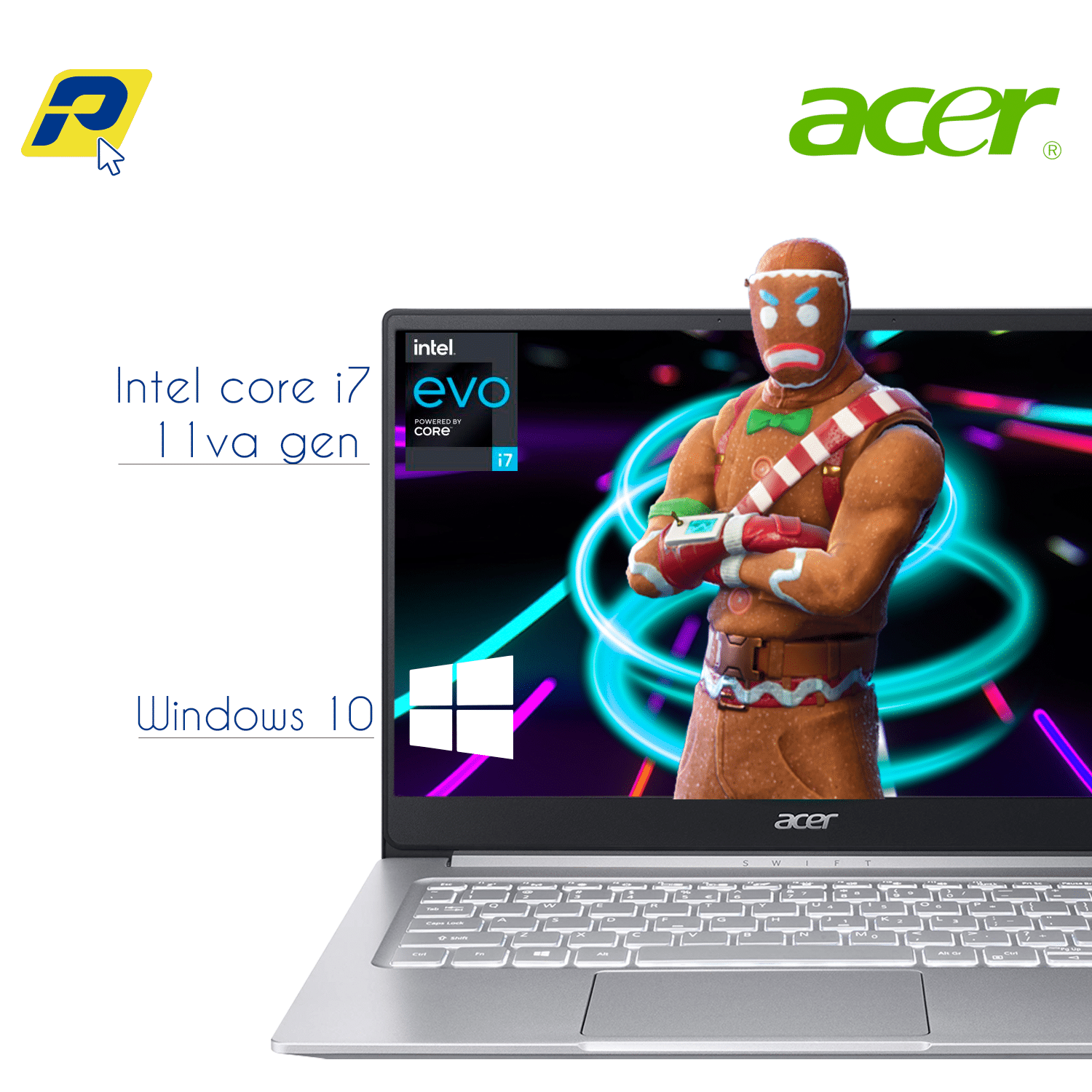 Laptop Acer NXA5UAA006 SF314 59 75QC core i7 11vaGEN 8GB RAM 256B SSD 14 PULGADAS MC2
