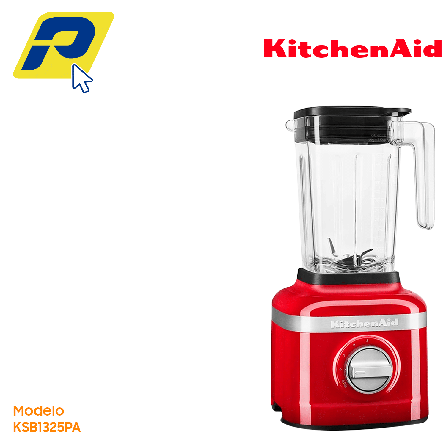 Licuadora Roja kitchen aid KSB1325PA 3 VELOCIDADES MC