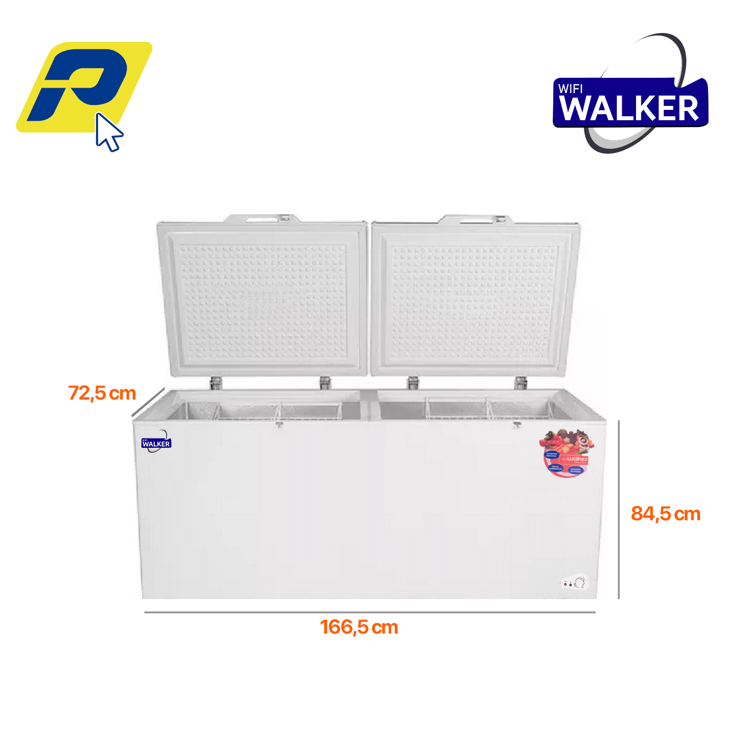congelador WALKER 808 Litros 4 canastas mc mds
