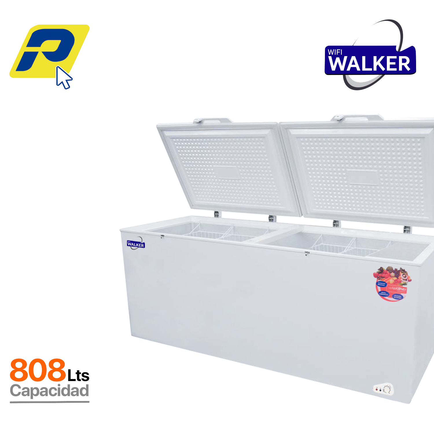 congelador WALKER 808 Litros 4 canastas mc