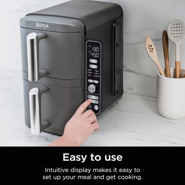 NINJA FOODIE FREIDORA DE 10 LITROS DOUBLESTACK XL 2 CESTAS 6 FUNCIONES  - SL401 (CAJA GENERICA) - Imagen 5