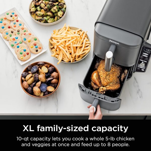 NINJA FOODIE FREIDORA DE 10 LITROS DOUBLESTACK XL 2 CESTAS 6 FUNCIONES  - SL401 (CAJA GENERICA) - Imagen 4
