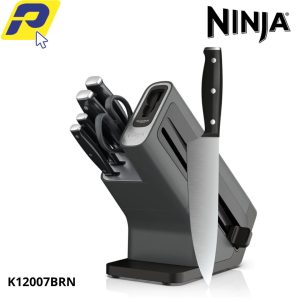 JUEGO DE CUCHILLOS NINJA NEVERDULL DE 7 PIEZAS CON AFILADOR INTEGRADO CUCHILLAS DE ACERO INOXIDABLE DE ALTO CARBONO - K12007BRN